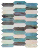 Arrow Sky Elongated Hexagon Glass Mosaic Tile-Glass Mosaic-American Tile Depot