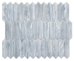 Sample of Arrow Grey Elongated Hexagon Glass Mosaic Tile-Sample-American Tile Depot