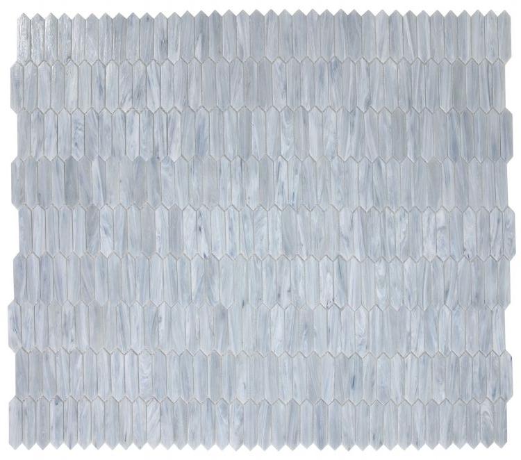 Sample of Arrow Grey Elongated Hexagon Glass Mosaic Tile-Sample-American Tile Depot