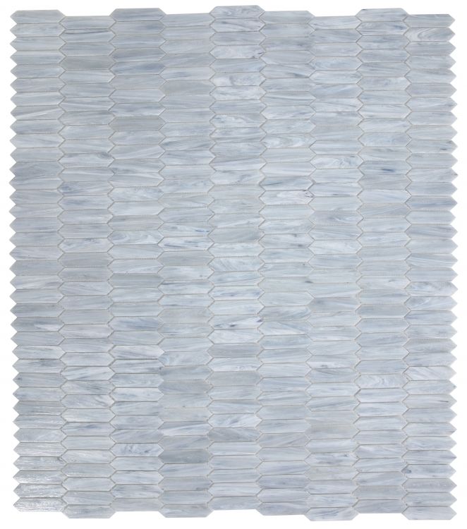 Sample of Arrow Grey Elongated Hexagon Glass Mosaic Tile-Sample-American Tile Depot