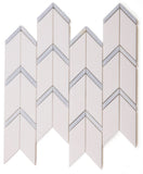 Arrow Ocean Polished Chevron Marble Mosaic Tile