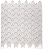 Arrow Ocean Polished Chevron Marble Mosaic Tile