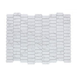 Arrow Picket Statuario Matte Elongated Hexagon Porcelain Mosaic Tile