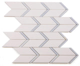 Arrow Ocean Polished Chevron Marble Mosaic Tile