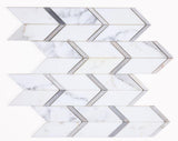 Arrow Sky Polished Chevron Marble Mosaic Tile