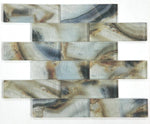 2 x 6 Aesthetic Onyx Mauna Subway Brick Glass Mosaic Wall Tile-Glass Mosaic-American Tile Depot