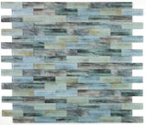 2 x 6 Aesthetic Wood Lake Subway Brick Glass Mosaic Wall Tile