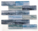 2 x 6 Aesthetic Wood Ocean Subway Brick Glass Mosaic Wall Tile-Glass Mosaic-American Tile Depot