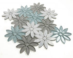 Aster White Sky Flower Mosaic Wall Tile-Mixed Mosaic-American Tile Depot