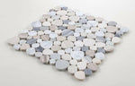 Athena Minerva Blue Polished Pebble Marble Mosaic Tile-Marble Mosaic-American Tile Depot