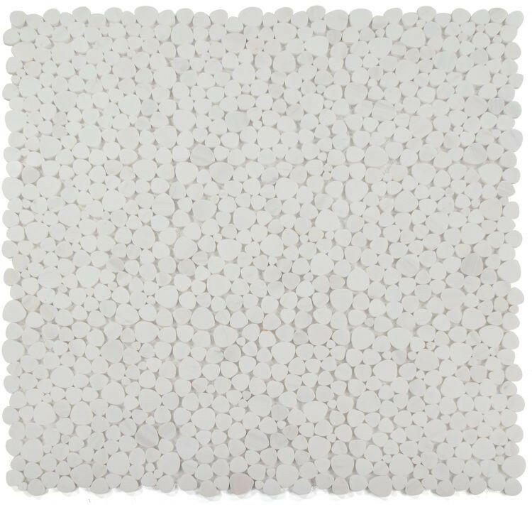 Athena Minerva Dolomite Honed Pebble Marble Mosaic Tile-Marble Mosaic-American Tile Depot