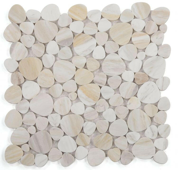 Athena Minerva Eura Wood (Eurasian) Polished Pebble Marble Mosaic Tile-Marble Mosaic-American Tile Depot