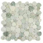 Athena Minerva Green Polished Pebble Marble Mosaic Tile-Marble Mosaic-American Tile Depot