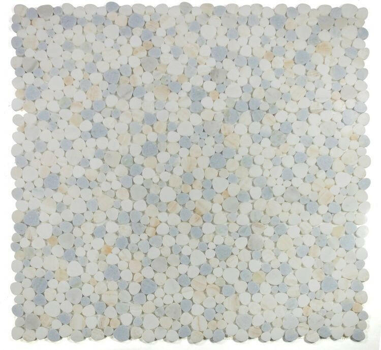 Athena Minerva Marina Polished Pebble Marble Mosaic Tile-Marble Mosaic-American Tile Depot