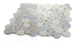 Athena Minerva Sky Polished Pebble Marble Mosaic Tile-Marble Mosaic-American Tile Depot