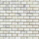 Calacatta Gold Marble Polished Baby Brick Mosaic Tile