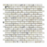 Calacatta Gold Marble Polished Baby Brick Mosaic Tile