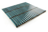 Band Turquoise Glossy Linear Porcelain Mosaic Tile