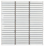 Sample of Band White Glossy Linear Porcelain Mosaic Tile-Sample-American Tile Depot