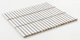 Band White Glossy Linear Porcelain Mosaic Tile