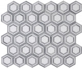 Beehive Nancy Blue Polished Hexagon Marble Mosaic Tile