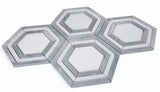 Beehive Nancy Blue Polished Hexagon Marble Mosaic Tile