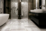 Sample of 32 X 32 Bianchi Palissandro Nat Matte Marble Look Porcelain Tile-Sample-American Tile Depot