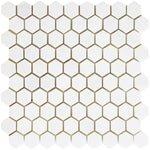 Bianco Dolomite Honed 2" Hexagon Marble Mosaic Tile-Marble Mosaic-American Tile Depot