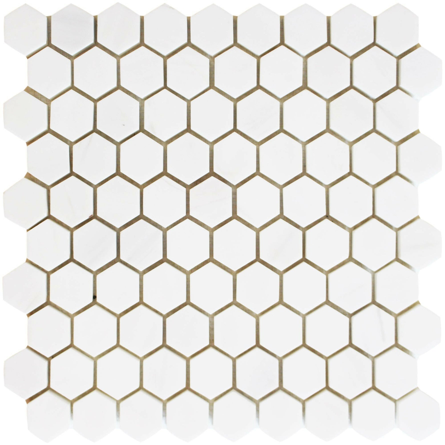 Bianco Dolomite Honed 2" Hexagon Marble Mosaic Tile-Marble Mosaic-American Tile Depot