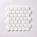 Bianco Dolomite Honed 2" Hexagon Marble Mosaic Tile-Marble Mosaic-American Tile Depot