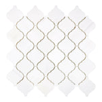 Bianco Dolomite Honed 3" Lantern Arabesque Marble Mosaic Tile-Marble Mosaic-American Tile Depot