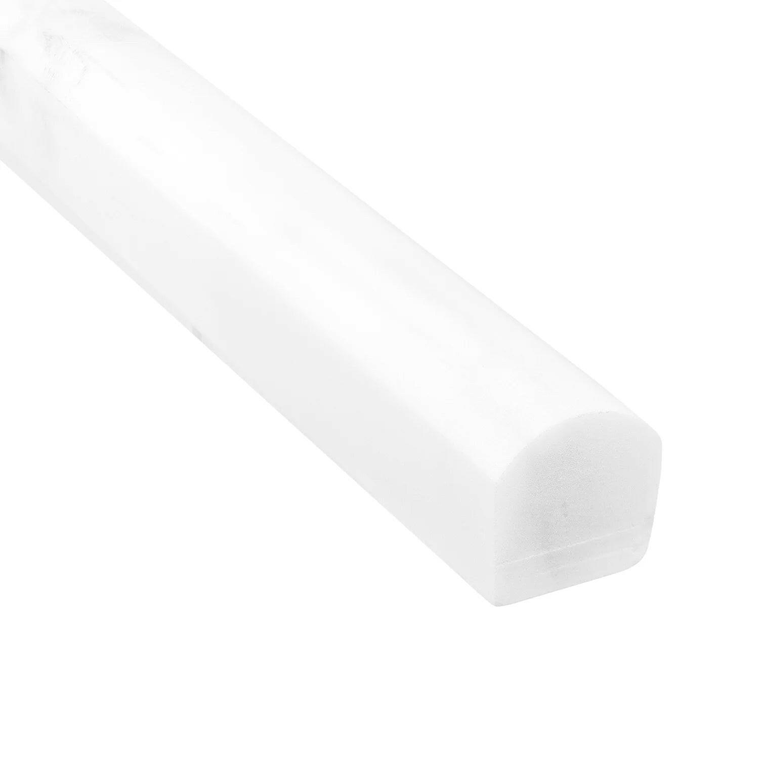 Bianco Dolomite Honed 3/4 X 12 Bullnose Liner-Marble Molding/Trim-American Tile Depot