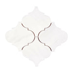 Bianco Dolomite Honed 6" Lantern Arabesque Marble Mosaic Tile-Marble Mosaic-American Tile Depot