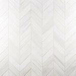 Bianco Dolomite Honed Large Chevron Marble Mosaic Tile-Marble Mosaic-American Tile Depot