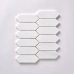 Bianco Dolomite Honed Picket Marble Mosaic Tile-Marble Mosaic-American Tile Depot