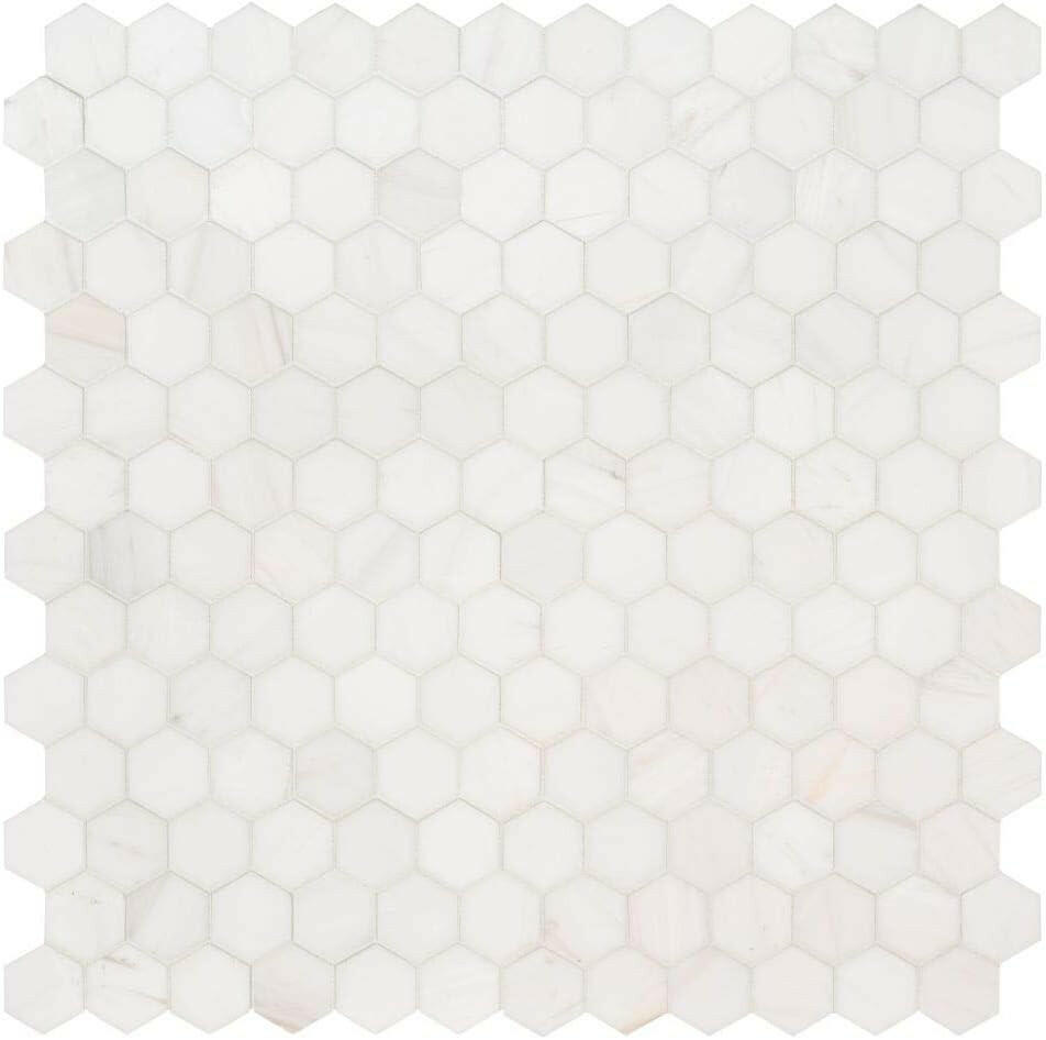 Bianco Dolomite Polished 2" Hexagon Marble Mosaic Tile-Marble Mosaic-American Tile Depot