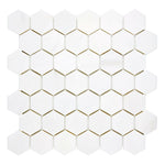 Bianco Dolomite Polished 2" Hexagon Marble Mosaic Tile-Marble Mosaic-American Tile Depot