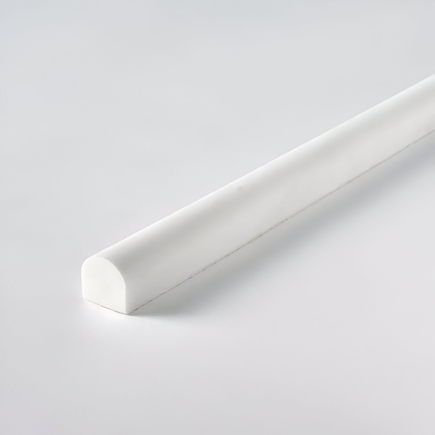 Bianco Dolomite Polished 3/4 X 12 Bullnose Liner-Marble Molding/Trim-American Tile Depot