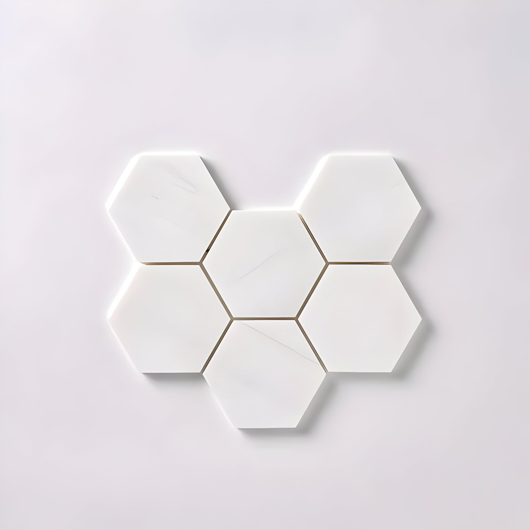 Bianco Dolomite Polished 4" Hexagon Marble Mosaic Tile-Marble Mosaic-American Tile Depot