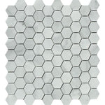 Bianco Venatino (Bianco Mare) Marble Honed 1" Hexagon Mosaic Tile-Marble Mosaic-American Tile Depot