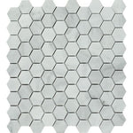 Bianco Venatino (Bianco Mare) Marble Polished 1" Hexagon Mosaic Tile-Marble Mosaic-American Tile Depot