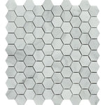 Bianco Venatino (Bianco Mare) Marble Polished 1" Hexagon Mosaic Tile-Marble Mosaic-American Tile Depot