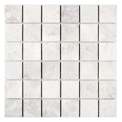 2 X 2 Bianco Congelato Dolomite Leathered Mosaic Tile