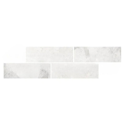 4 X 12 Bianco Congelato Dolomite Leathered Tile