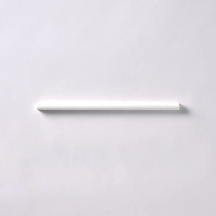 Bianco Dolomite Honed Marble 1/2 X 12 Pencil Liner-Marble Molding/Trim-American Tile Depot