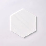 Bianco Dolomite Honed 10" Hexagon Marble Tile-Marble Mosaic-American Tile Depot