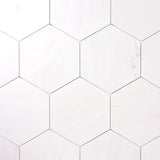 Bianco Dolomite Honed 10" Hexagon Marble Tile