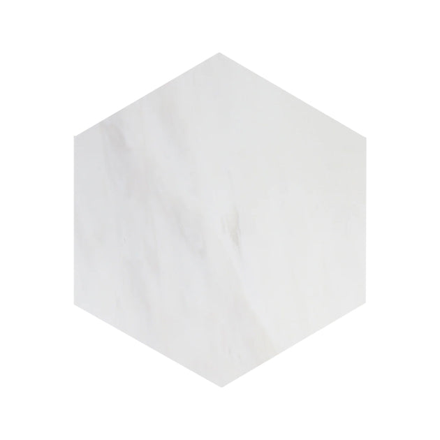 Bianco Dolomite Honed 10" Hexagon Marble Tile-Marble Mosaic-American Tile Depot