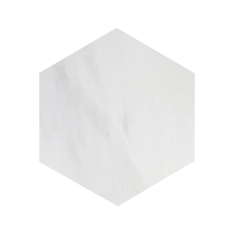 Bianco Dolomite Polished 10" Hexagon Marble Tile