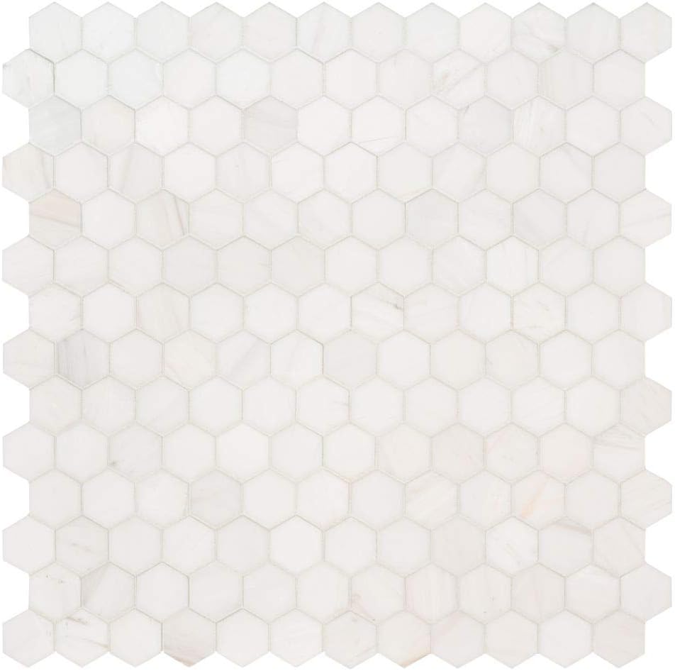 Bianco Dolomite Polished 2" Hexagon Marble Mosaic Tile-Marble Mosaic-American Tile Depot